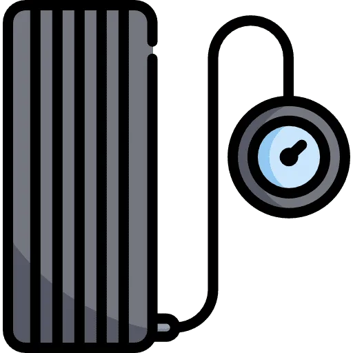 Icona de manòmetre de pressió, representant serveis de diagnosi i control de pressió.